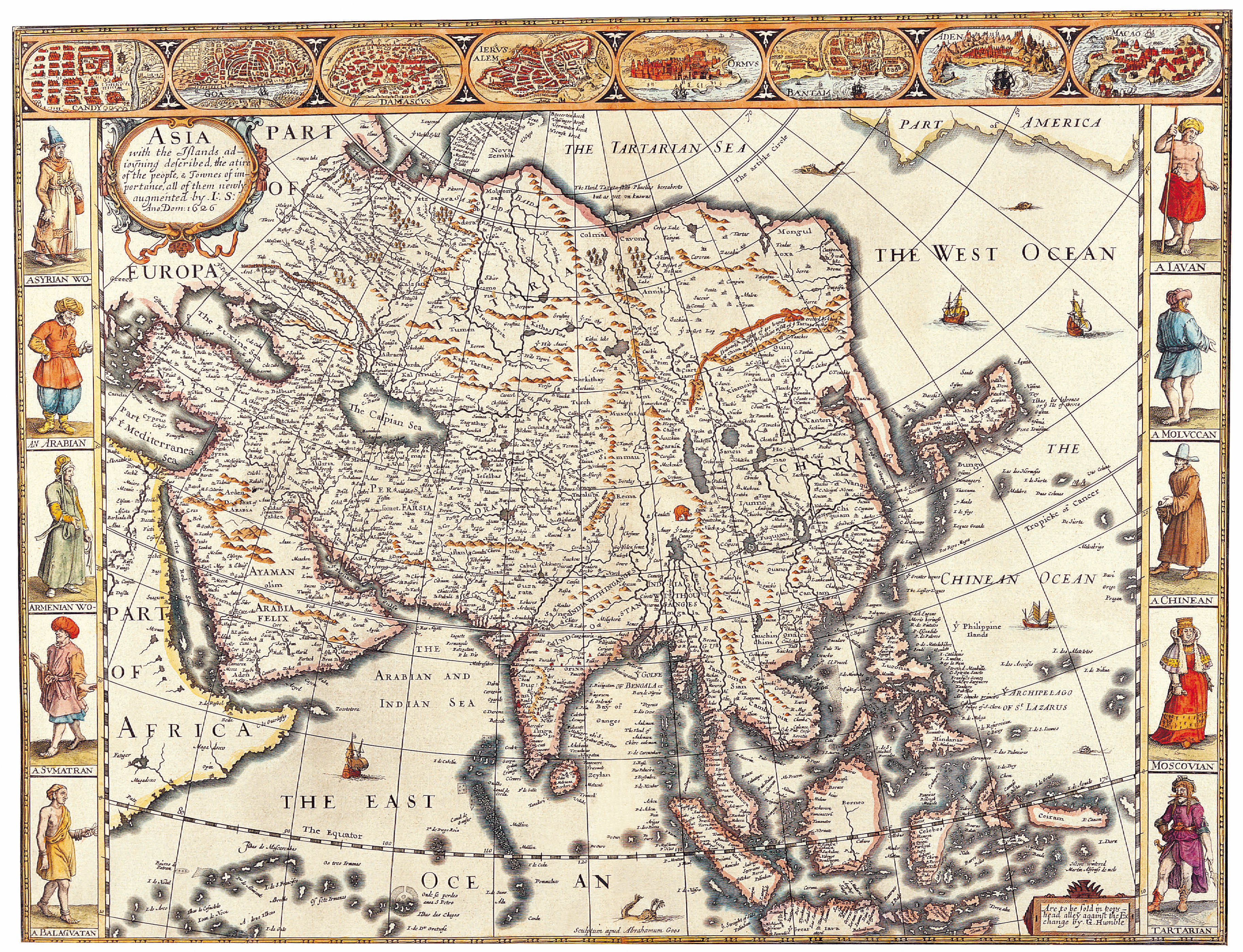 The meme is an image of a historical map of the world, specifically a 1680 map of Asia by Guillaume Dufour. The map is labeled with the title "Asia" and features various illustrations of people and animals, as well as notes on the geography and culture of the region. The text "Asia" appears prominently at the top of the map, with other labels and notes scattered throughout the image.